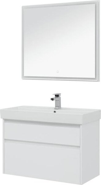 Комплект мебели для ванной Aquanet Nova Lite 90 белый (2 ящика)