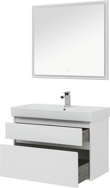 Комплект мебели для ванной Aquanet Nova Lite 90 белый (2 ящика)