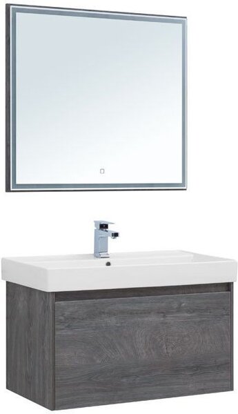 Комплект мебели для ванной Aquanet Nova Lite 90 дуб рошелье (1 ящик)