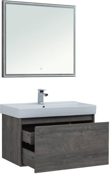 Комплект мебели для ванной Aquanet Nova Lite 90 дуб рошелье (1 ящик)
