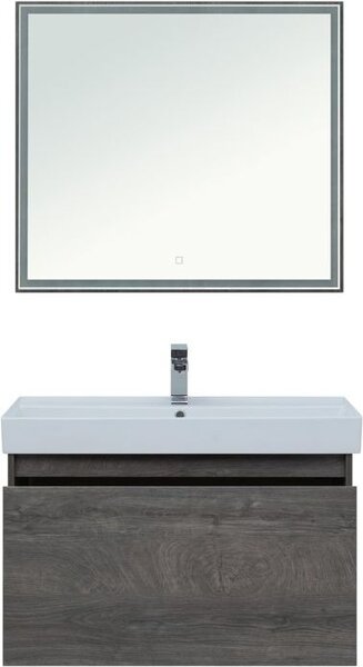 Комплект мебели для ванной Aquanet Nova Lite 90 дуб рошелье (1 ящик)