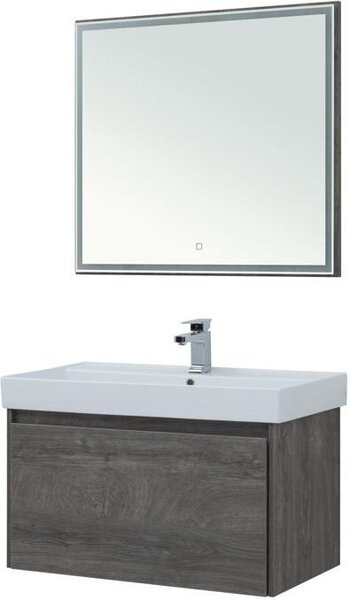 Комплект мебели для ванной Aquanet Nova Lite 90 дуб рошелье (1 ящик)