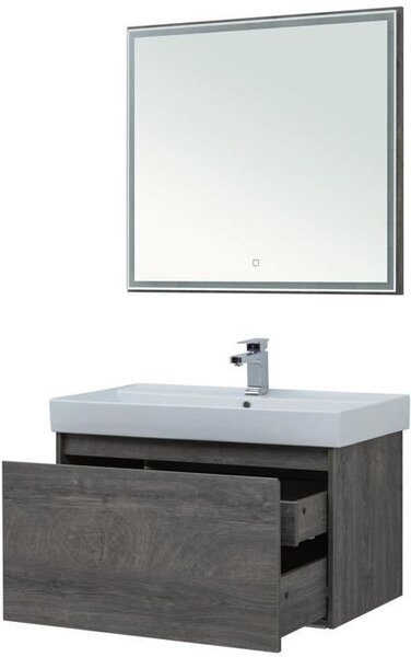 Комплект мебели для ванной Aquanet Nova Lite 90 дуб рошелье (1 ящик)