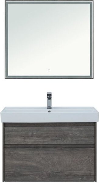 Комплект мебели для ванной Aquanet Nova Lite 90 дуб рошелье (2 ящика)