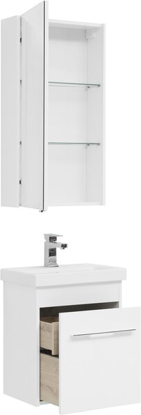 Комплект мебели для ванной Aquanet Августа 50 (Moduo Slim) белый