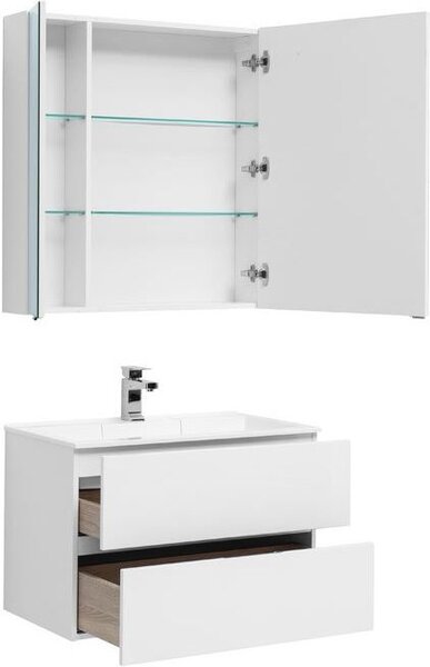 Комплект мебели для ванной Aquanet Алвита 80 белый
