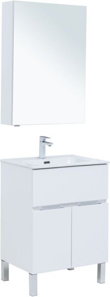 Комплект мебели для ванной Aquanet Алвита New 60 1 ящик, 2 дверцы, белый матовый