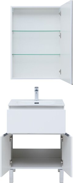 Комплект мебели для ванной Aquanet Алвита New 60 1 ящик, 2 дверцы, белый матовый