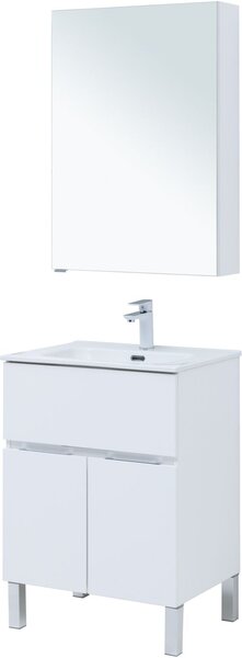 Комплект мебели для ванной Aquanet Алвита New 60 1 ящик, 2 дверцы, белый матовый