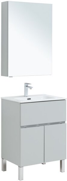 Комплект мебели для ванной Aquanet Алвита New 60 1 ящик, 2 дверцы, серый