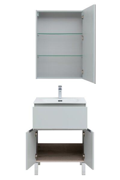 Комплект мебели для ванной Aquanet Алвита New 60 1 ящик, 2 дверцы, серый
