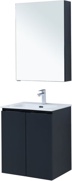 Комплект мебели для ванной Aquanet Алвита New 60 2 дверцы, антрацит