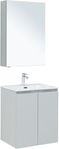 Комплект мебели для ванной Aquanet Алвита New 60 2 дверцы, серый