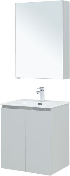 Комплект мебели для ванной Aquanet Алвита New 60 2 дверцы, серый