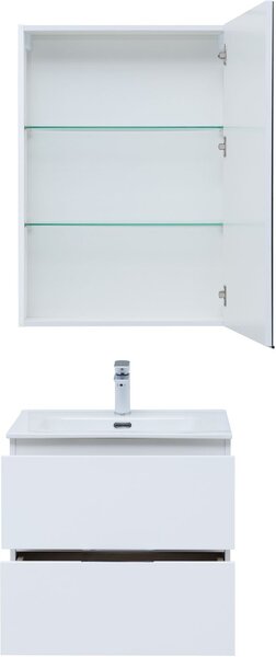 Комплект мебели для ванной Aquanet Алвита New 60 2 ящика, белый матовый