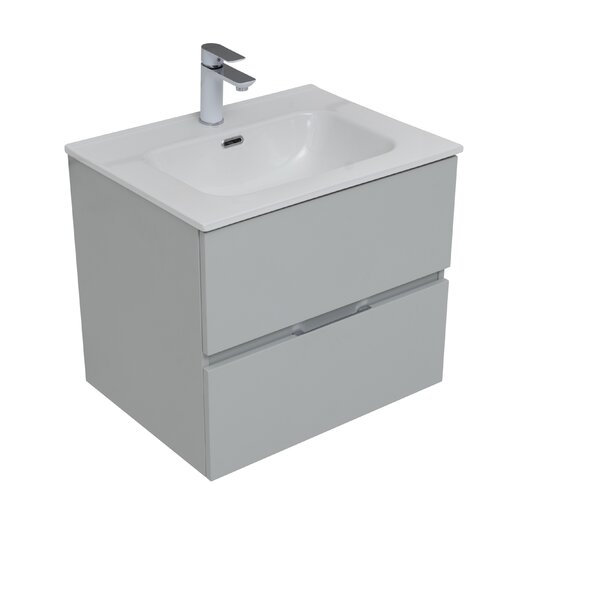 Комплект мебели для ванной Aquanet Алвита New 60 2 ящика, серый