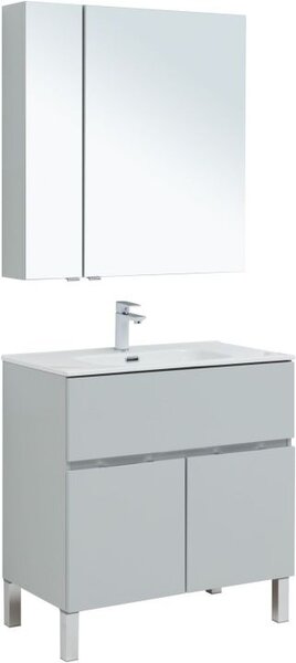 Комплект мебели для ванной Aquanet Алвита New 80 1 ящик, 2 дверцы, серый