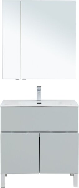 Комплект мебели для ванной Aquanet Алвита New 80 1 ящик, 2 дверцы, серый