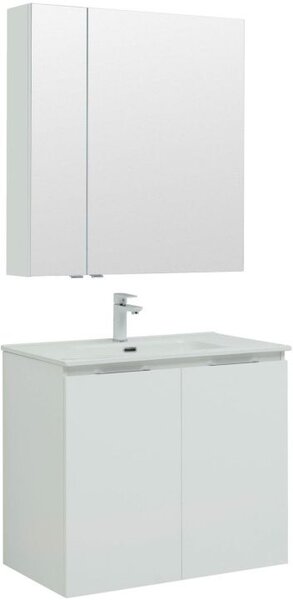 Комплект мебели для ванной Aquanet Алвита New 80 2 дверцы, белый матовый