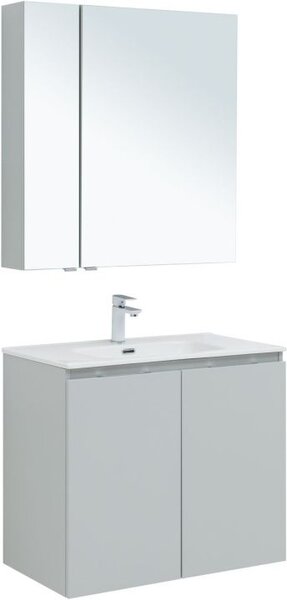 Комплект мебели для ванной Aquanet Алвита New 80 2 дверцы, серый
