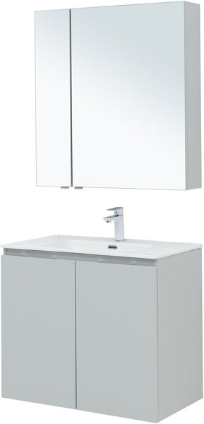 Комплект мебели для ванной Aquanet Алвита New 80 2 дверцы, серый