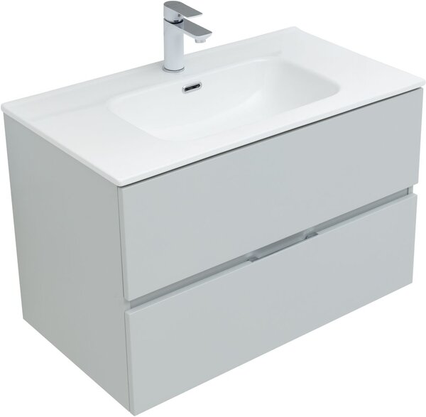 Комплект мебели для ванной Aquanet Алвита New 80 2 ящика, серый