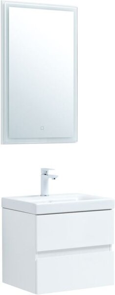 Комплект мебели для ванной Aquanet Беркли 50 белый глянец (2 ящика)