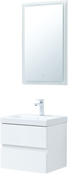 Комплект мебели для ванной Aquanet Беркли 50 белый глянец (2 ящика)