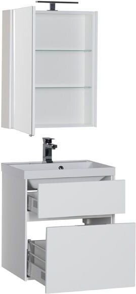 Комплект мебели для ванной Aquanet Латина 60 белый (2 ящика)