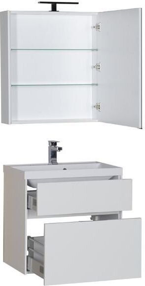 Комплект мебели для ванной Aquanet Латина 70 белый (2 ящика)