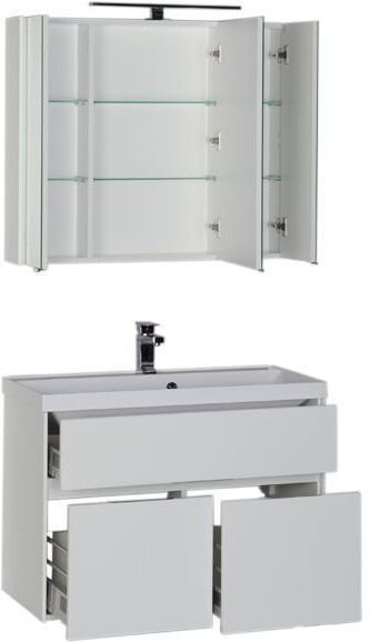 Комплект мебели для ванной Aquanet Латина 90 белый