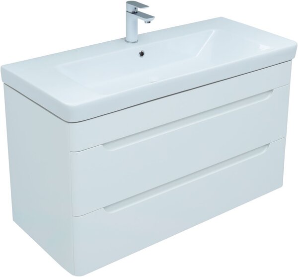 Комплект мебели для ванной Aquanet София 105 белый глянец (2 ящика)