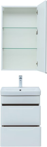 Комплект мебели для ванной Aquanet София 50 белый глянец (2 ящика)