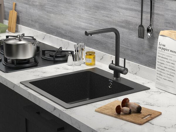 Смеситель для кухни Paulmark Skalen Sk213020-308 цвет черный