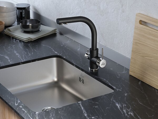 Смеситель для кухни Paulmark Essen Es213011-418 цвет черный