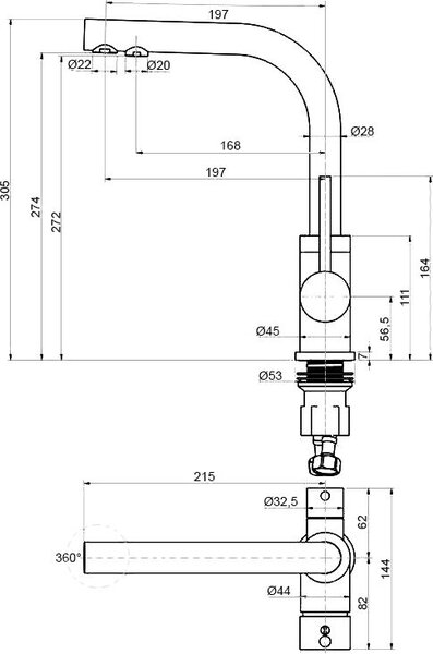 Смеситель для кухни Paulmark Essen Es213011-418 цвет черный