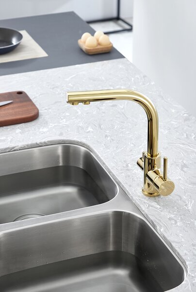 Смеситель для кухни Paulmark Essen Es213011-G цвет золото