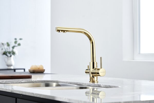 Смеситель для кухни Paulmark Essen Es213011-G цвет золото