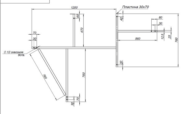 Каркас сварной для акриловой ванны Aquanet Jamaica 160x110 L