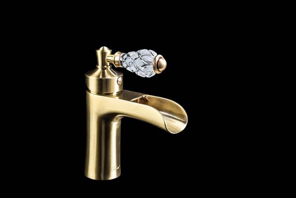 Смеситель для раковины Boheme VOGUE CRYSTAL Бронза (одноручковый) 201-CRST
