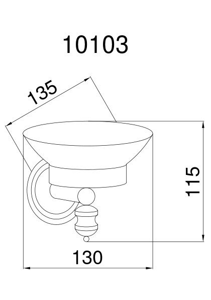 Мыльница настенная Boheme Palazzo Bianco 10103