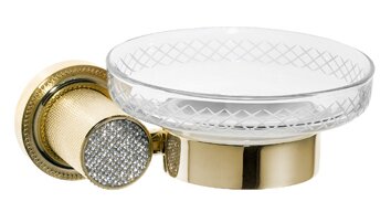Мыльница настенная Boheme Royal Cristal 10923-G-B золото
