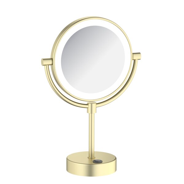 Зеркало с подсветкой двухстороннее Saona 13276/17 Золото матовое