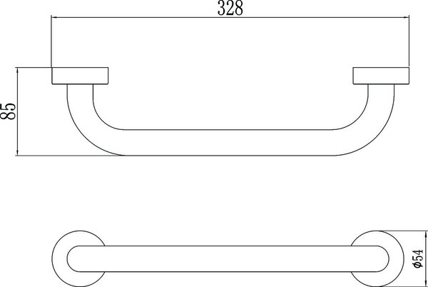 Поручень Savol (S-10030B) золотой 30 см