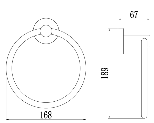 Держатель для полотенец кольцевой Savol 56 (S-005660)