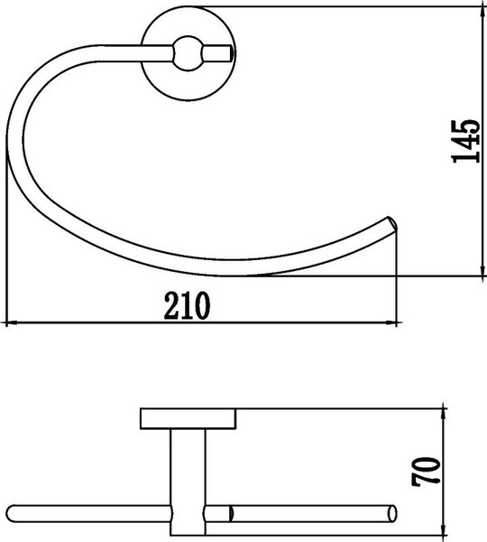 Держатель для полотенец кольцевой Savol 87 (S-008760)