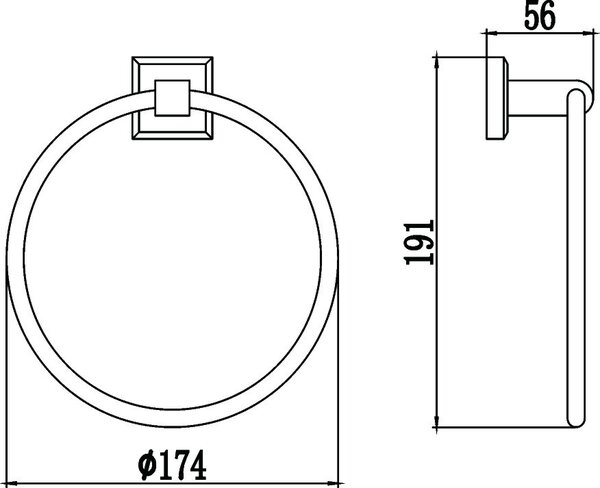 Держатель для полотенец кольцевой Savol 95 (S-009560)