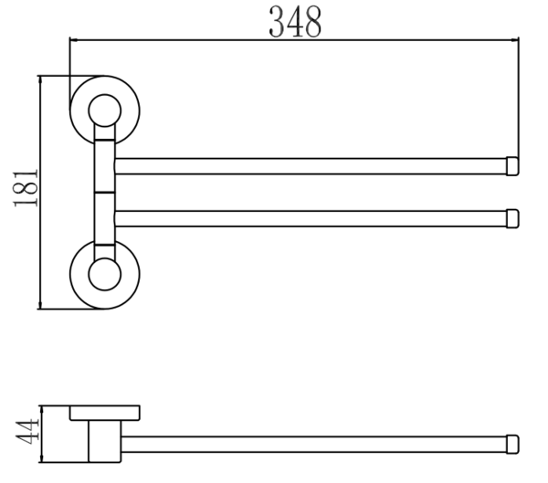 Держатель для полотенец поворотный (2-ой) Savol 56 (S-005602)