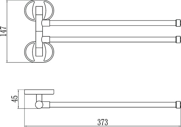 Держатель для полотенец поворотный(2-ой) Savol 70 (S-008602)