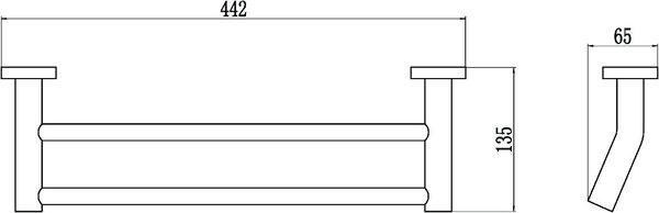 Держатель для полотенец прямой (2-ой) 40 см Savol 87 (S-408748)